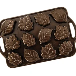 NORDIC WARE Moule à Gâteaux Feuilles d'Automne (x12) Bronze Online