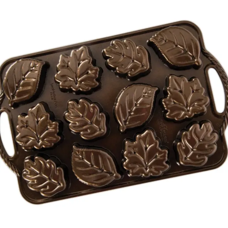 NORDIC WARE Moule à Gâteaux Feuilles d'Automne (x12) Bronze Online