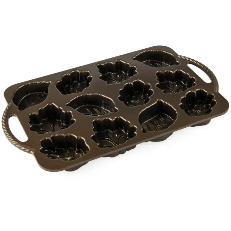 NORDIC WARE Moule à Gâteaux Feuilles d'Automne (x12) Bronze Online