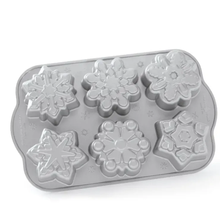 NORDIC WARE Moule à Gâteaux Flocons de Neige (x6) Silver Clearance