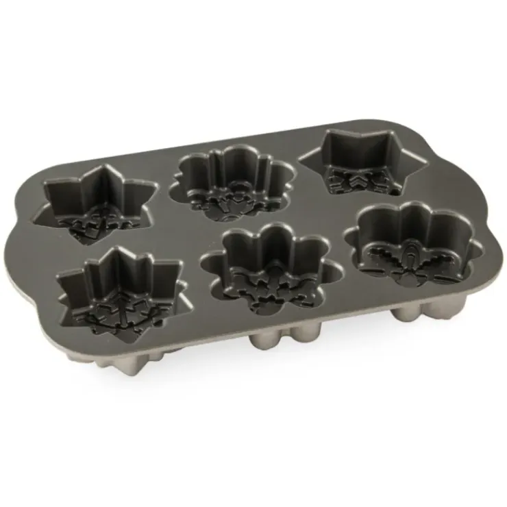 NORDIC WARE Moule à Gâteaux Flocons de Neige (x6) Silver Clearance