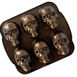 NORDIC WARE Moule à Gâteaux Têtes de Mort (x6) Bronze Online