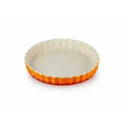 LE CREUSET Moule à Tarte en Céramique 28 cm Volcanique Hot