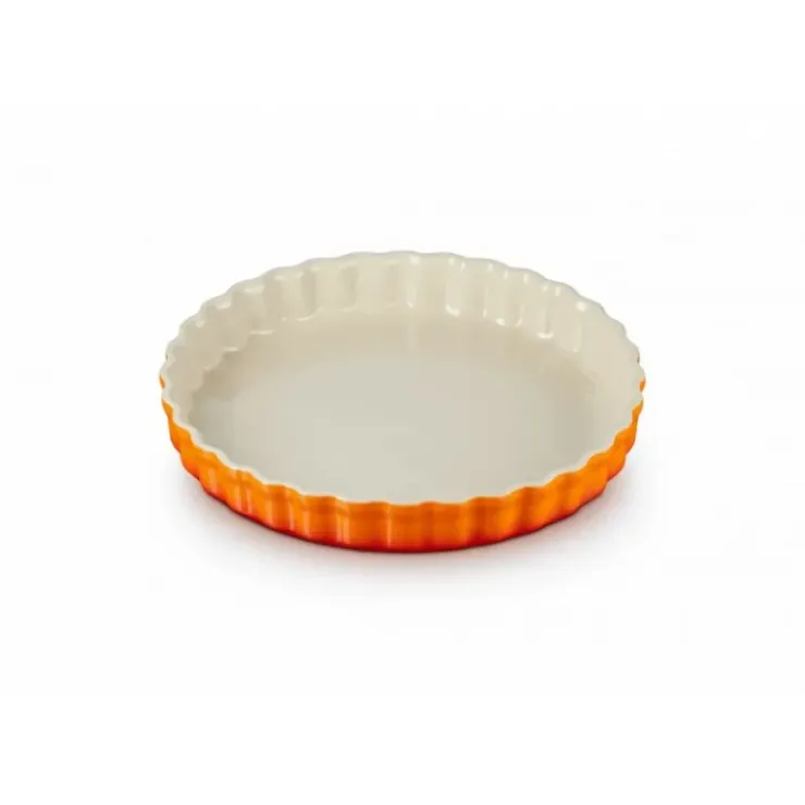 LE CREUSET Moule à Tarte en Céramique 28 cm Volcanique Hot