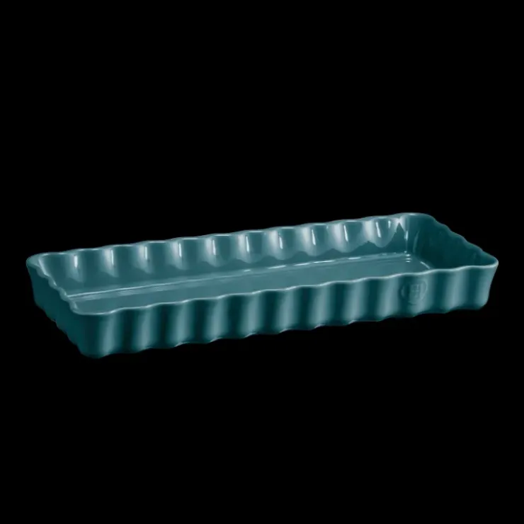 EMILE HENRY Moule à Tarte Rectangulaire en Céramique 15 x 36 cm Feu Doux
