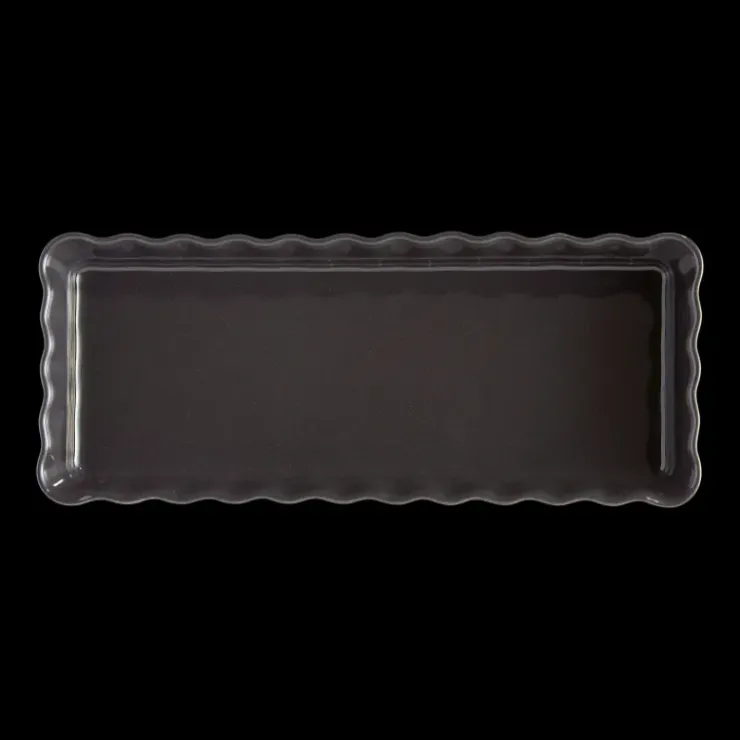 EMILE HENRY Moule à Tarte Rectangulaire en Céramique 15 x 36 cm Fusain