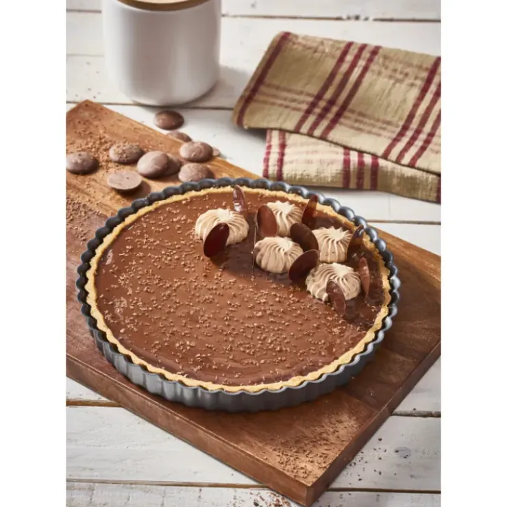 DE BUYER Moule Anti Adhésif Tarte Cannelée Droite Ø 24 cm x H 2,8 cm Online