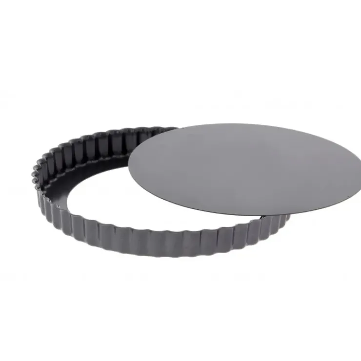 DE BUYER Moule Anti Adhésif Tarte Cannelée Fond Amovible Ø 28 cm x H 3 cm Best