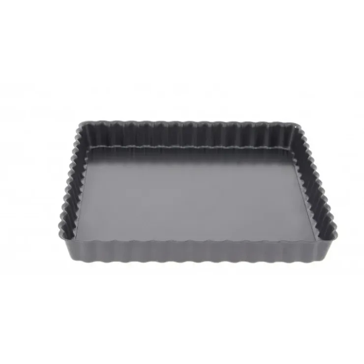 DE BUYER Moule Anti Adhésif Tarte Carrée Fond Amovible 23 cm x H 2,7 cm Online