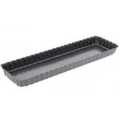 DE BUYER Moule Anti Adhésif Tarte Rectangle Fond Amovible 35,6 x 10,2 cm x H 2,7 cm Clearance
