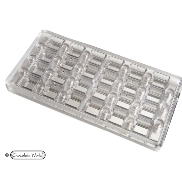 CHOCOLATE WORLD Moule Chocolat Aimanté Carré 2,4 cm (x24) Best