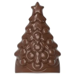 CHOCOLATE WORLD Moule Chocolat Arbre de Noël 9 x 5,9 cm (x4) New