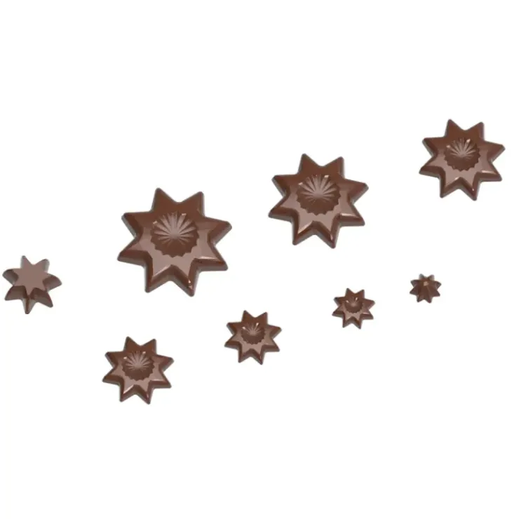 CHOCOLATE WORLD Moule Chocolat Assortiment d'Étoiles Empilables (x8) New