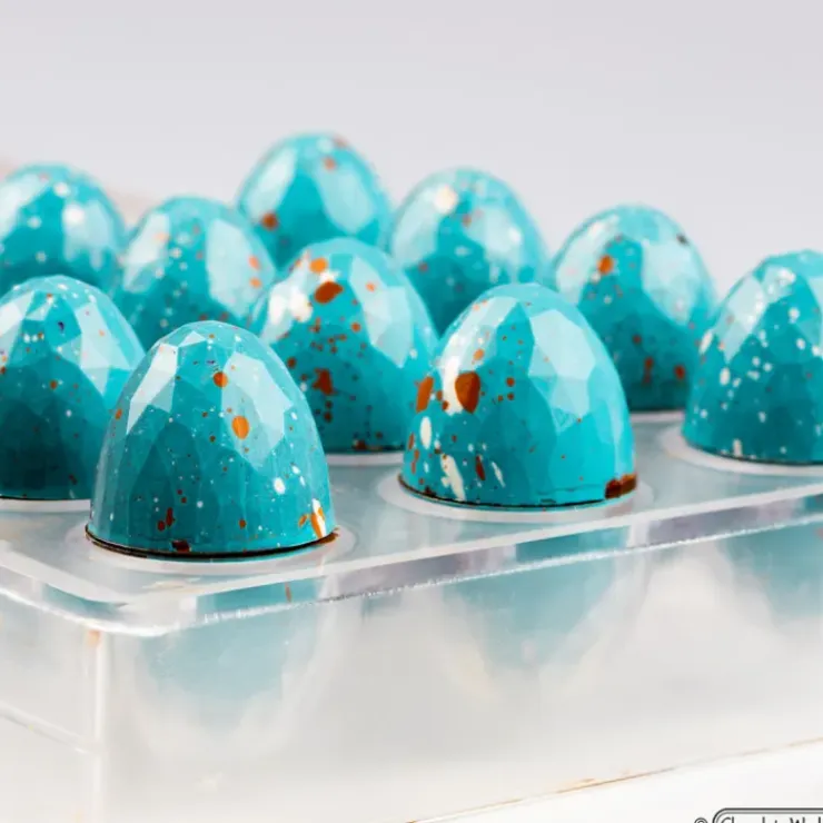 CHOCOLATE WORLD Moule Chocolat Balle à Facettes 2,6 cm (x24) Sale