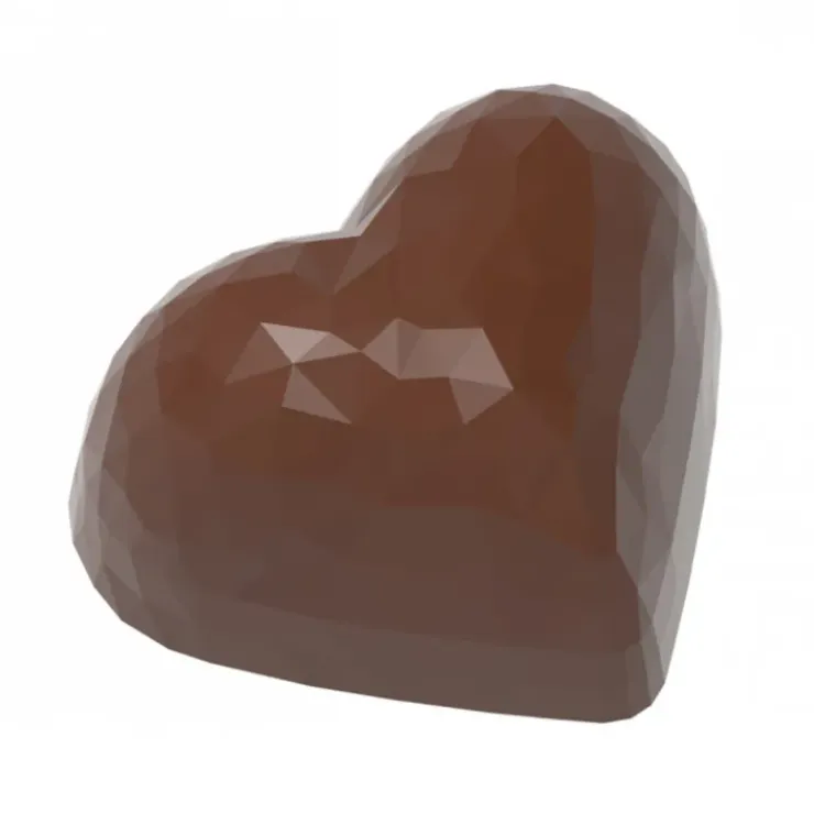 CHOCOLATE WORLD Moule Chocolat Cœur à Facettes 3,6 x 2,9 cm (x21) Outlet