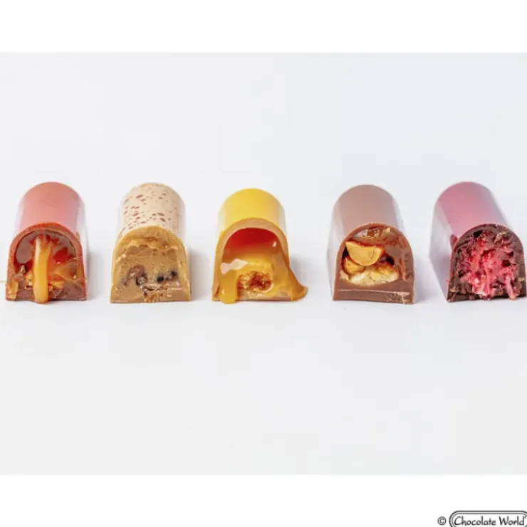 CHOCOLATE WORLD Moule Chocolat Eclair Snack Bar 7,8 x 1,9 cm (x12) Best