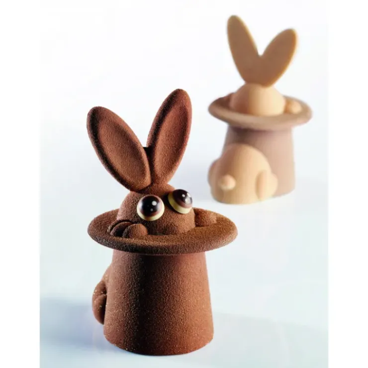 PAVONI Moule Chocolat Lapin Magique 12 x 10 cm x H 17 cm (x2)