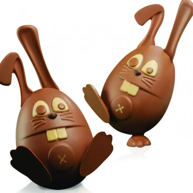 PAVONI Moule Chocolat Oeuf Lapin Ø 10 x H 21 cm (x2) Discount