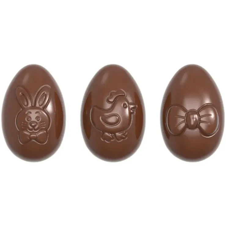 CHOCOLATE WORLD Moule Chocolat Oeuf Motifs Pâques 6,2 cm (x12) Clearance