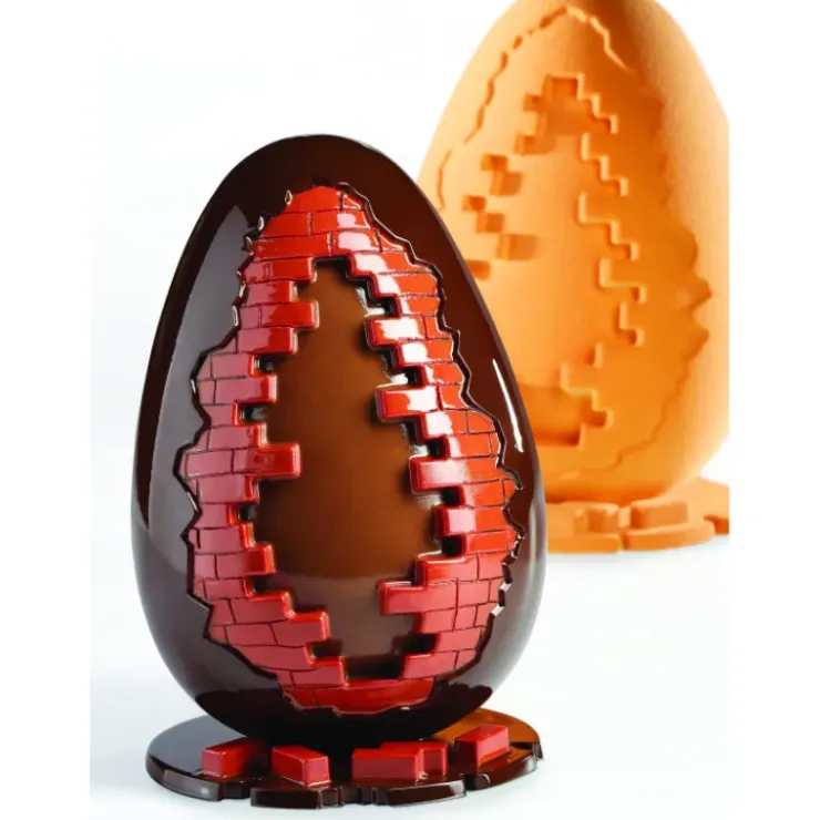 PAVONI Moule Chocolat Oeuf Mur Ø 14 x H 20 cm (x2)