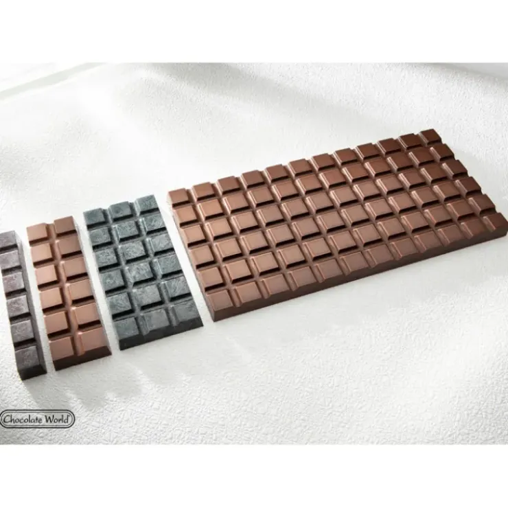 CHOCOLATE WORLD Moule Chocolat Tablette 3 Barres (x4) Outlet