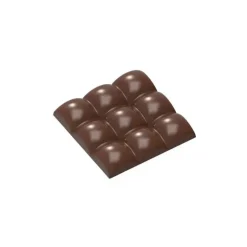 CHOCOLATE WORLD Moule Chocolat Tablette 9 Carrés Bombés 79,5 mm (x3) New