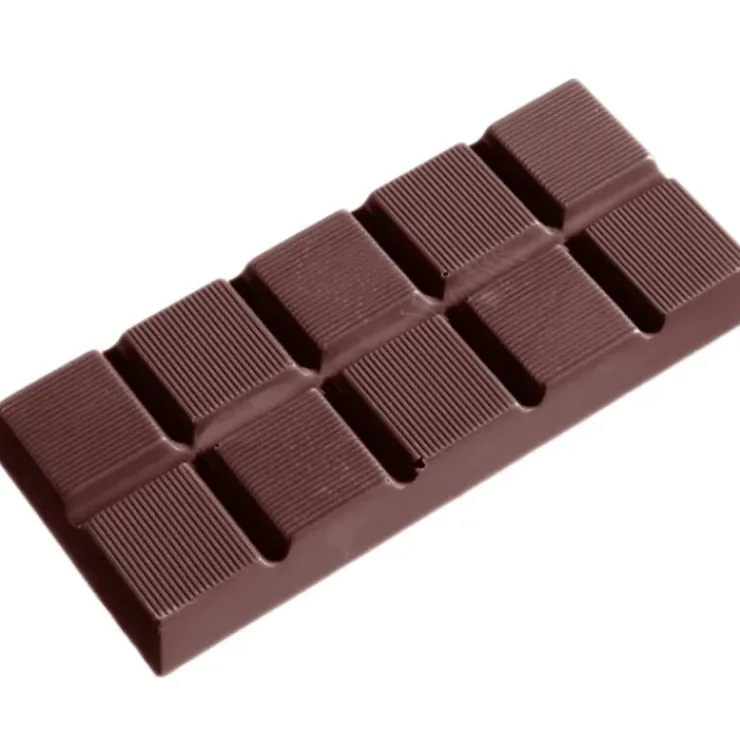 CHOCOLATE WORLD Moule Chocolat Tablette 10 Carrés Striés (x5) Discount