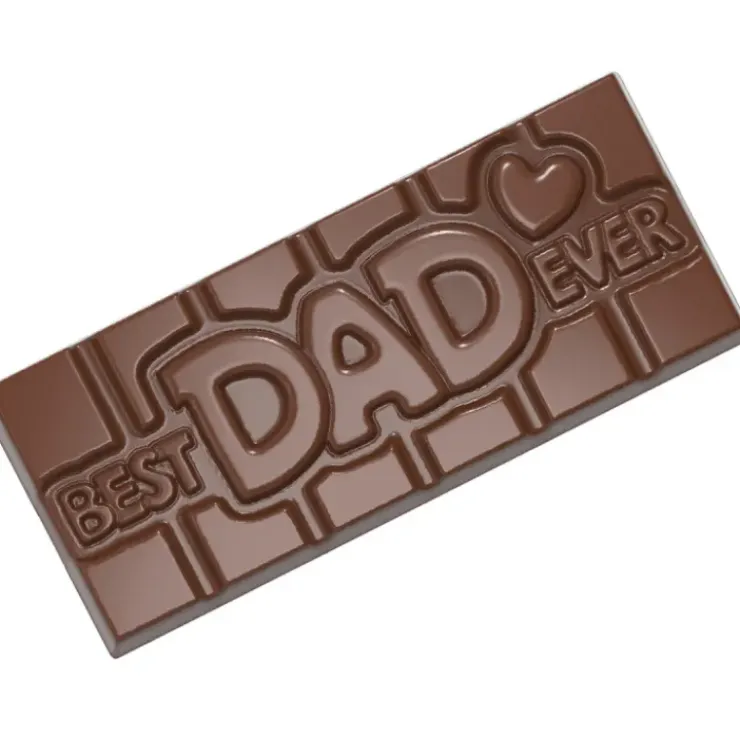 CHOCOLATE WORLD Moule Chocolat Tablette Best Dad Ever (x4) Best
