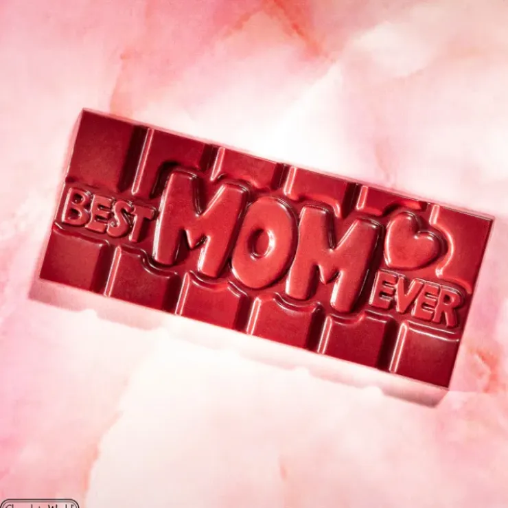 CHOCOLATE WORLD Moule Chocolat Tablette Best Mom Ever (x4)