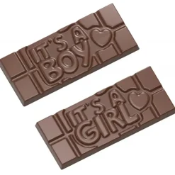 CHOCOLATE WORLD Moule Chocolat Tablette Gender Reveal (x4) Best