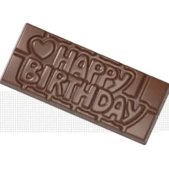 CHOCOLATE WORLD Moule Chocolat Tablette Happy Birthday (x4) New