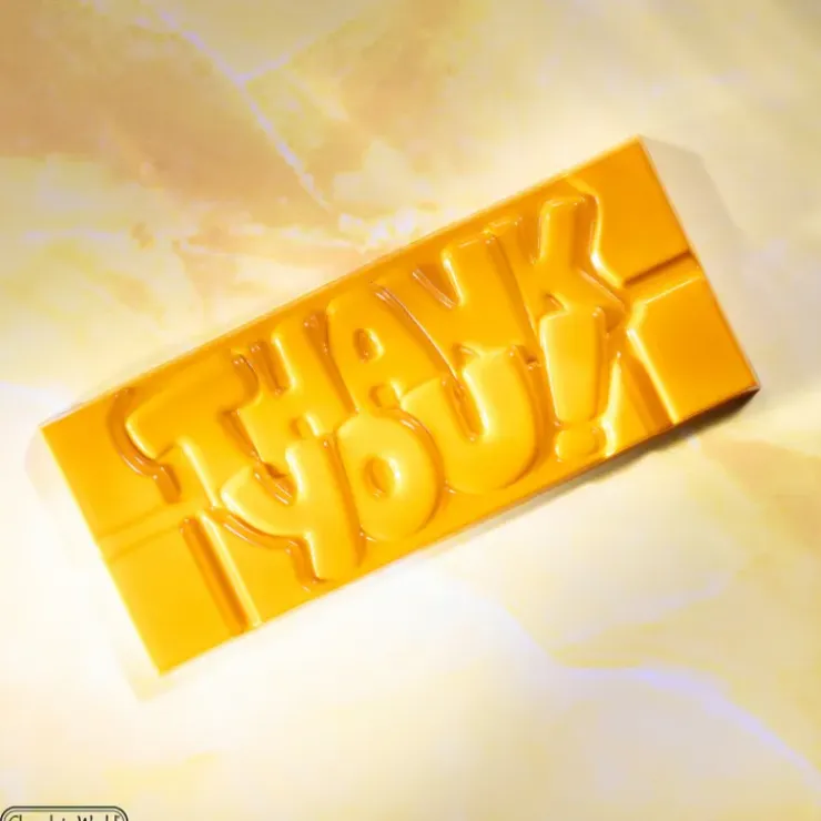 CHOCOLATE WORLD Moule Chocolat Tablette Thank You (x4) Clearance