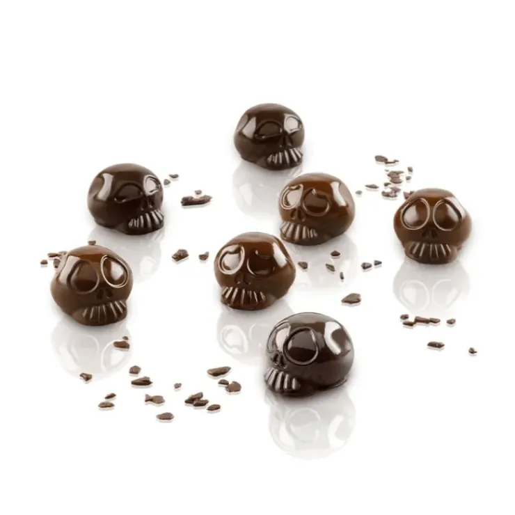 SILIKOMART Moule Chocolat Tête de Mort Halloween 12 Empreintes Best