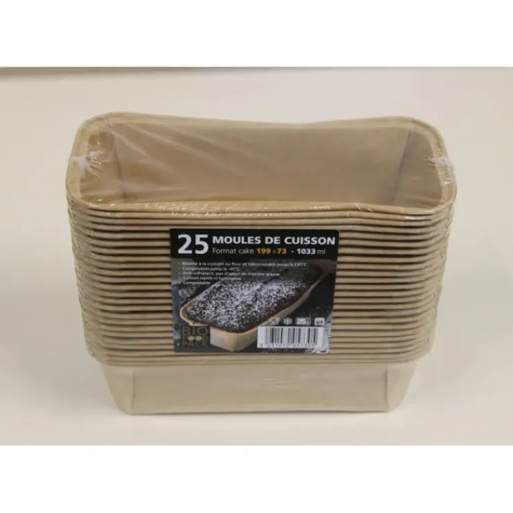 CUISINEADDICT Moule de cuisson papier cake 199 mm - 1033 ml Bio Food Pack Outlet