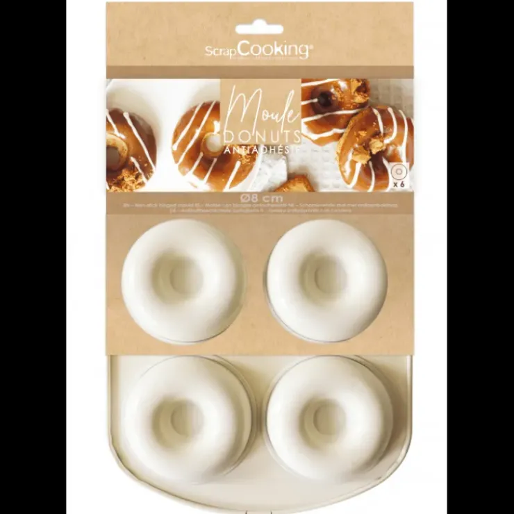 SCRAPCOOKING Moule Donuts Antiadhésif 31,1 x 20,5 cm x H 2,1 cm Clearance