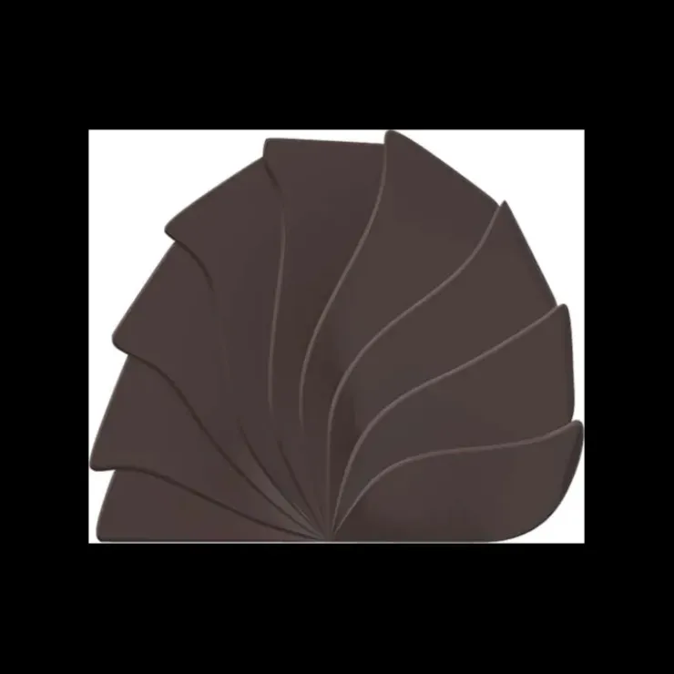 CUISINEADDICT Moule Embout de Bûche 9015 Eventail Droit 9 x 7,5 cm (x6)