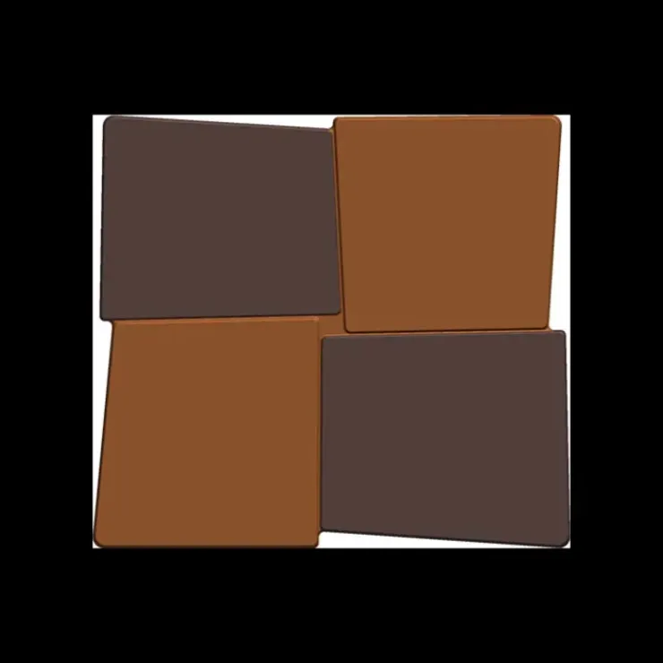 CUISINEADDICT Moule Embout de Bûche Carré 9005 Damier 8,8 x 8 cm (x6) Discount