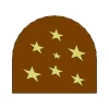 MALLARD FERRIERE Moule Embout de bûche Petites Etoiles 78 x 85 mm Mallard Ferrière Sale