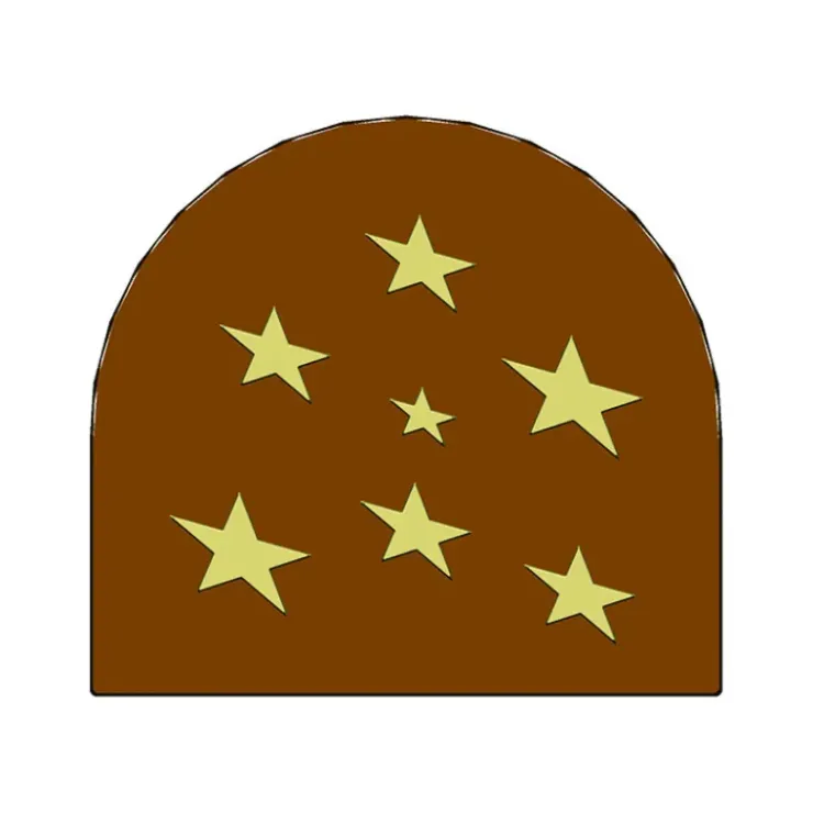 MALLARD FERRIERE Moule Embout de bûche Petites Etoiles 78 x 85 mm Mallard Ferrière Sale