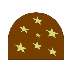 MALLARD FERRIERE Moule Embout de bûche Petites Etoiles 80 x 68 mm Mallard Ferrière Hot