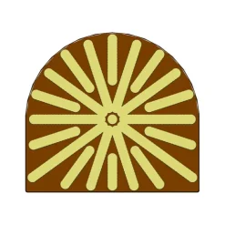 MALLARD FERRIERE Moule Embout de bûche Soleil 78 x 85 mm Mallard Ferrière Outlet