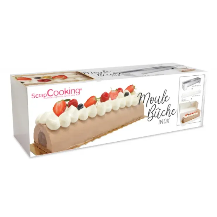 SCRAPCOOKING Moule inox bûche + insert offert New