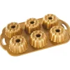 NORDIC WARE Moule Mini Bundt Anniversaire (x6) Gold Best