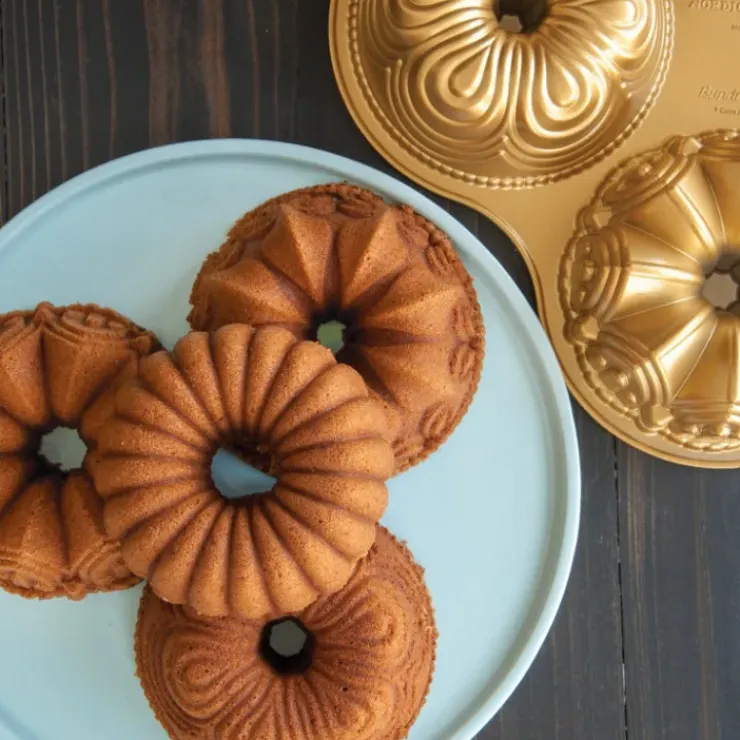 NORDIC WARE Moule Mini Bundt Assortis (x4) Gold Best