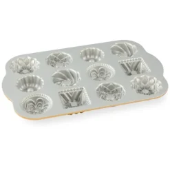 NORDIC WARE Moule Mini Bundt Charms Assortis (x12) Gold