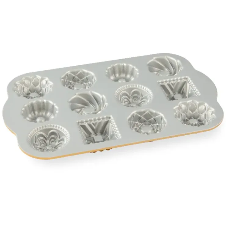 NORDIC WARE Moule Mini Bundt Charms Assortis (x12) Gold