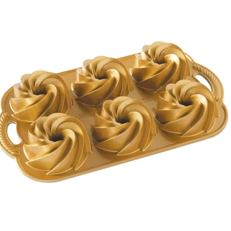 NORDIC WARE Moule Mini Bundt Héritage (x6) Gold Discount