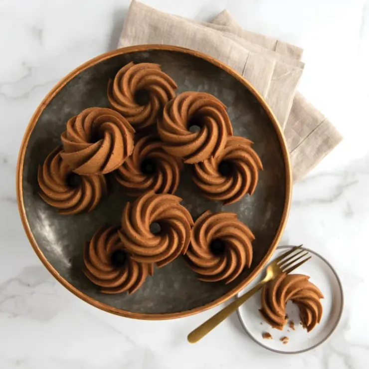 NORDIC WARE Moule Mini Bundt Héritage (x6) Gold Discount