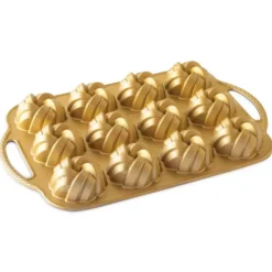 NORDIC WARE Moule Mini Bundt Torsadés (x12) Gold Clearance