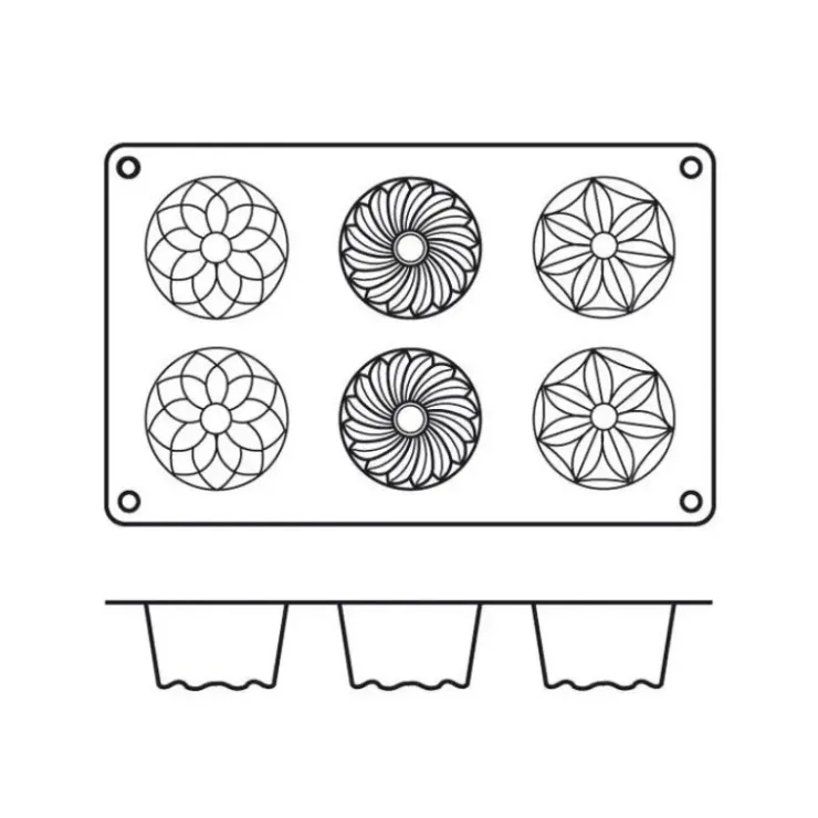 SILIKOMART Moule mini kougloffs assortis professionnel en silicone